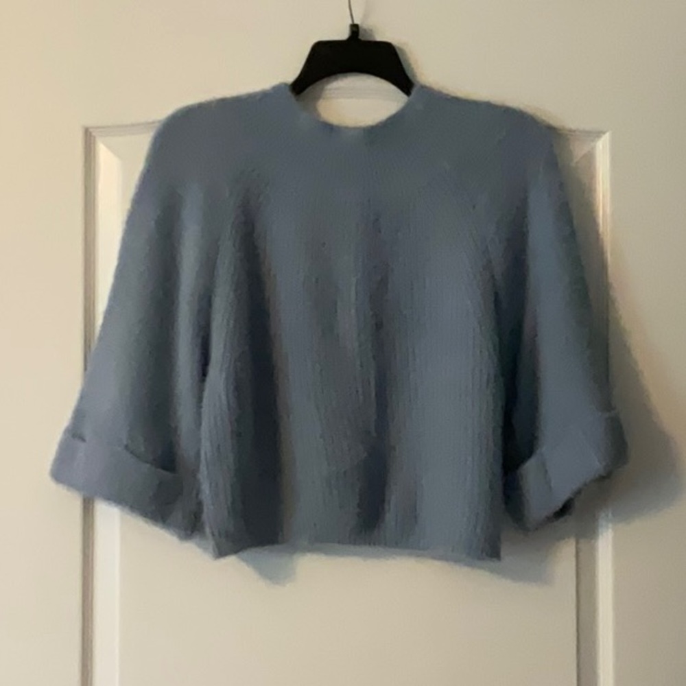 Light blue crop sweater